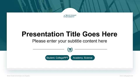 West Coast University-Los Angeles National Scholarship Defense PPT Template