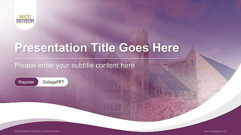 West Chester University of Pennsylvania Lecture Sharing and Networking Event PPT Template