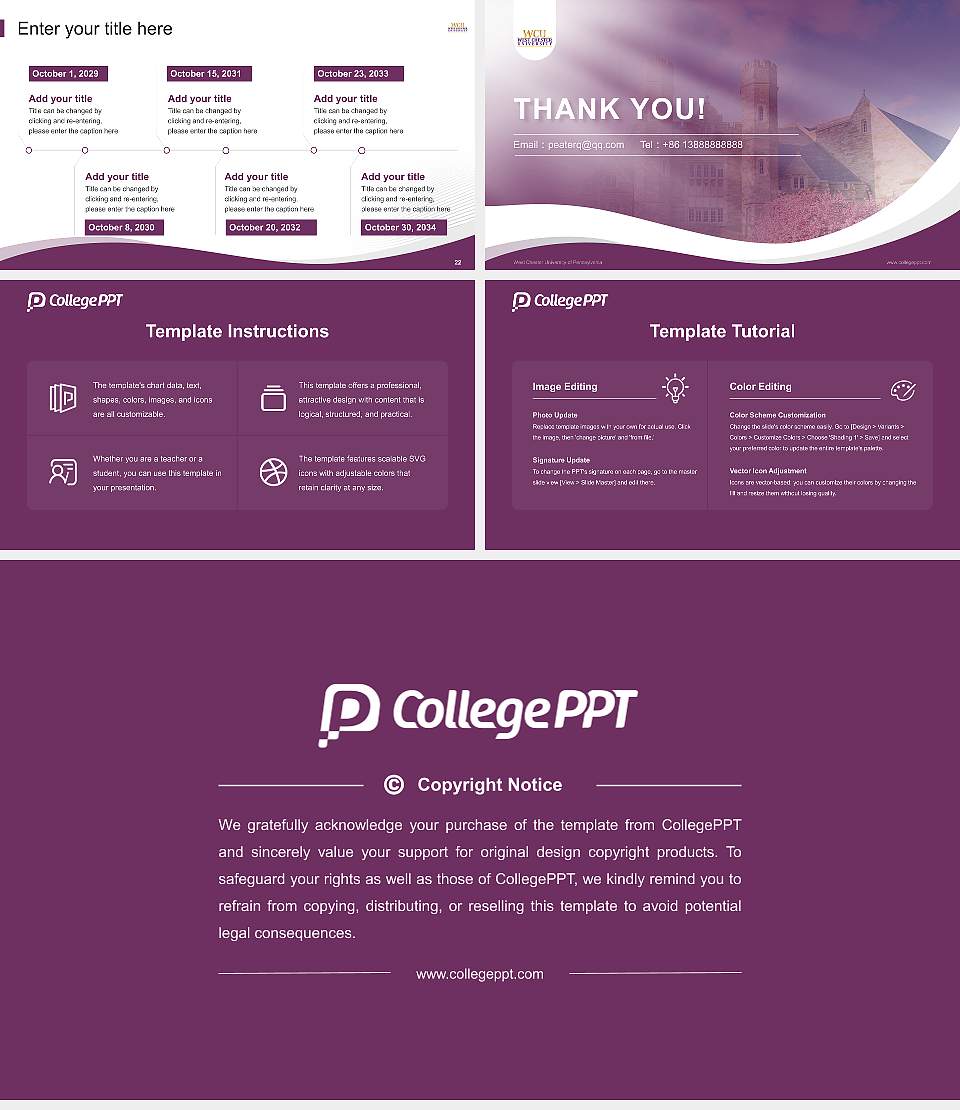 West Chester University of Pennsylvania Lecture Sharing and Networking Event PPT Template16:9 ratio PPT effect preview image4