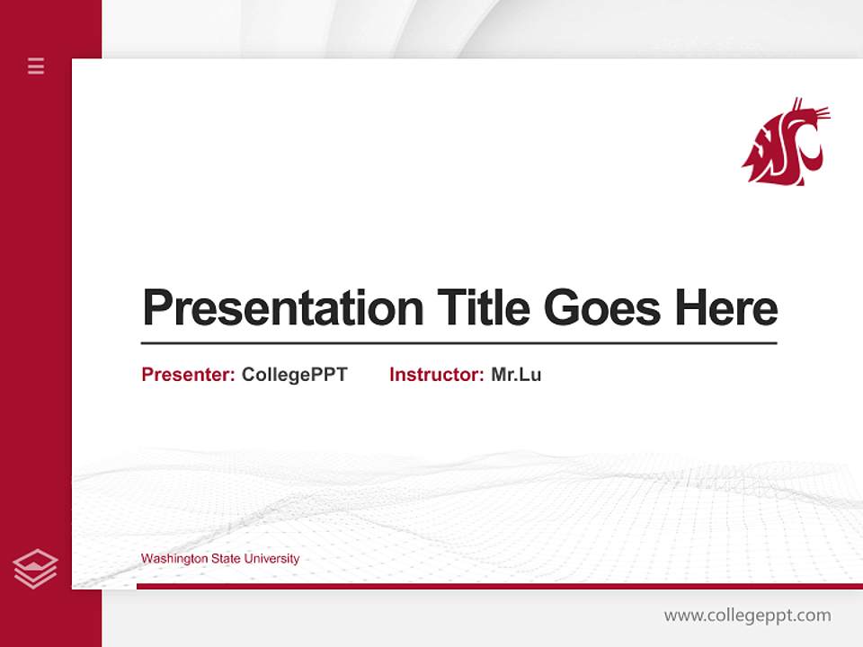 Washington State University Thesis Proposal/Graduation Defense PPT Template4:3 ratio PPT effect preview image5