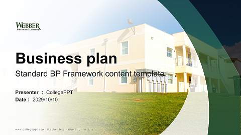 Webber International University Competition/Entrepreneurship Contest PPT Template