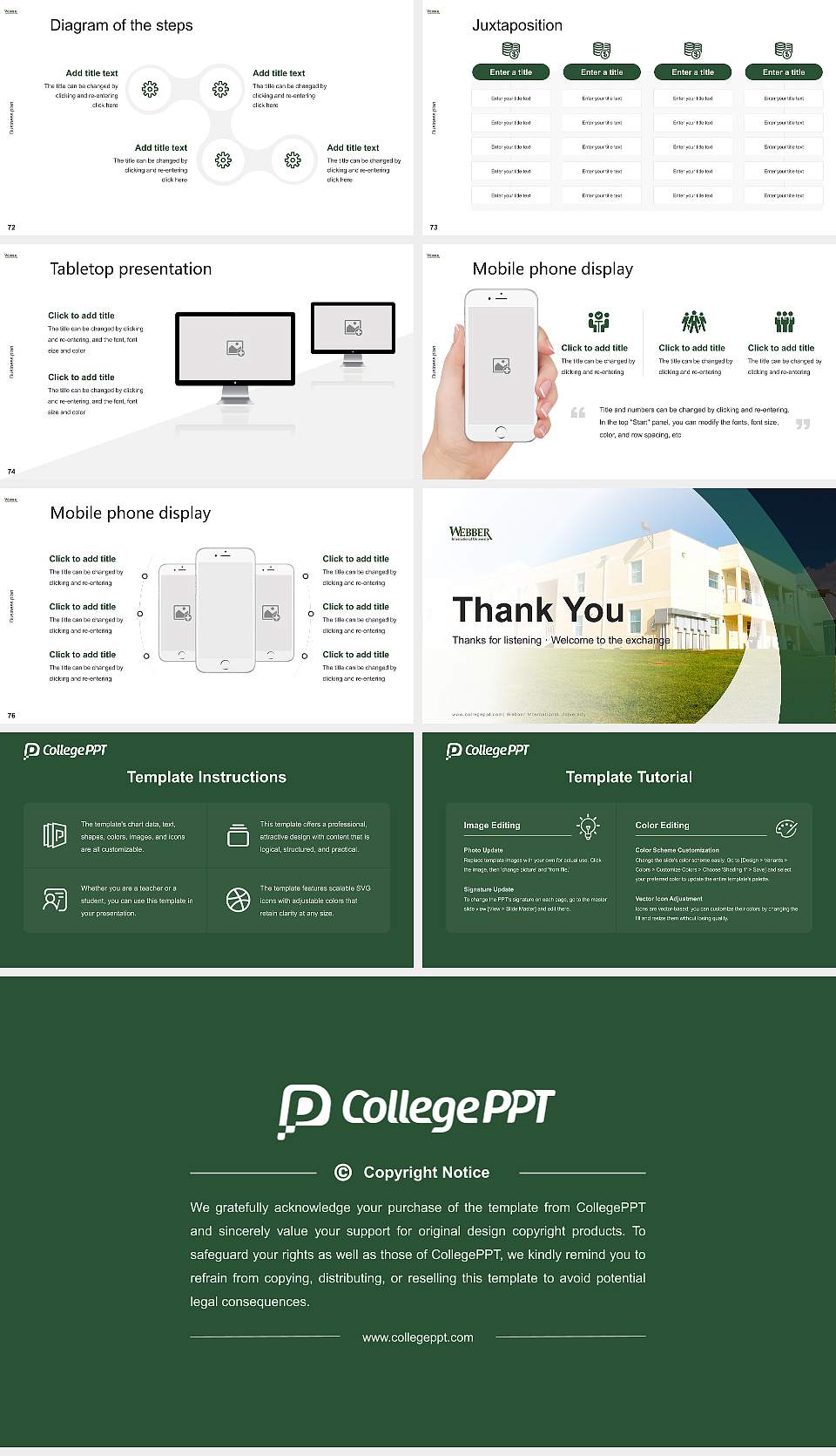 Webber International University Competition/Entrepreneurship Contest PPT Template16:9 ratio PPT effect preview image9