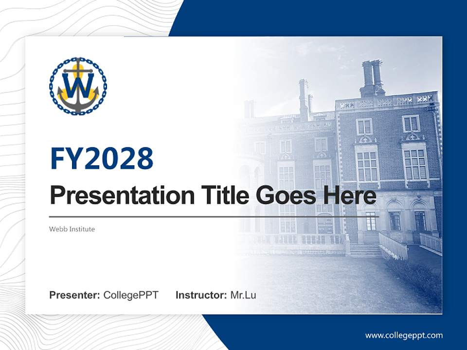 Webb Institute Academic Presentation/Research Findings Report PPT Template4:3 ratio PPT effect preview image5