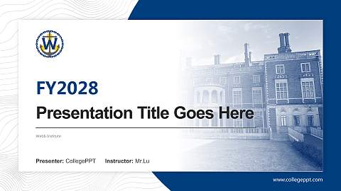 Webb Institute Academic Presentation/Research Findings Report PPT Template