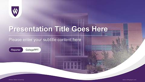 Weber State University Lecture Sharing and Networking Event PPT Template