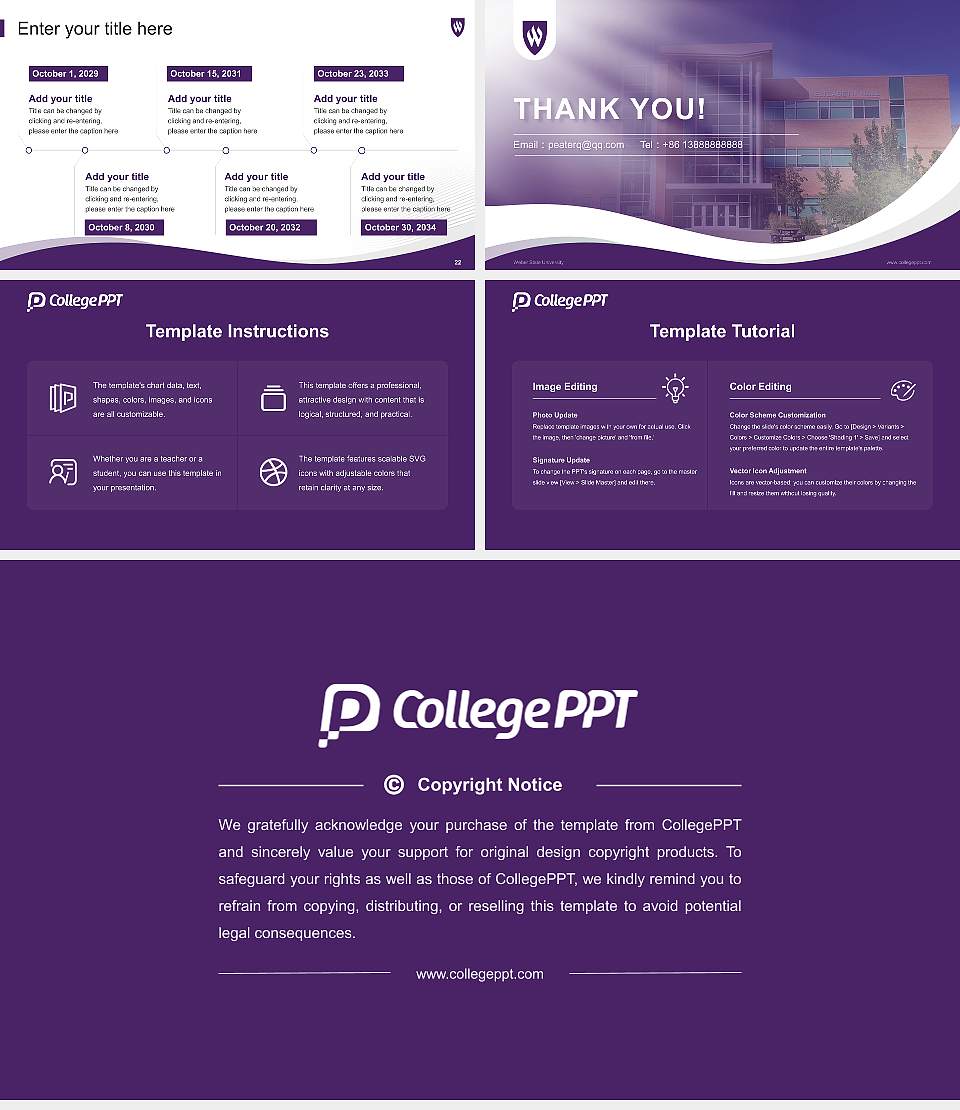 Weber State University Lecture Sharing and Networking Event PPT Template16:9 ratio PPT effect preview image4