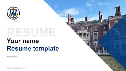 Webb Institute Resume PPT Template
