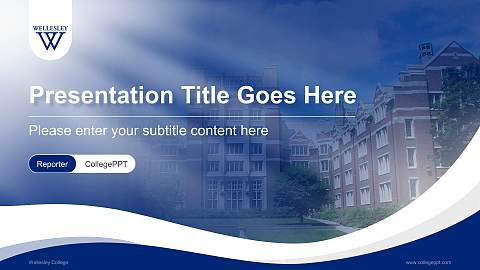 Wellesley College Lecture Sharing and Networking Event PPT Template