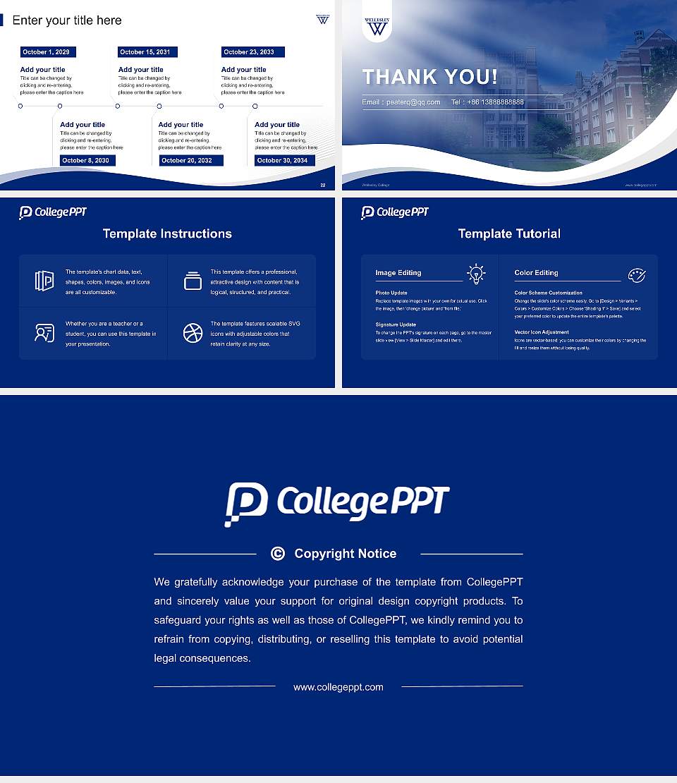 Wellesley College Lecture Sharing and Networking Event PPT Template16:9 ratio PPT effect preview image4
