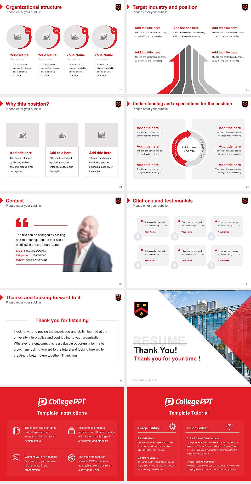 Wentworth Institute of Technology Resume PPT Template4:3 ratio PPT effect preview image4