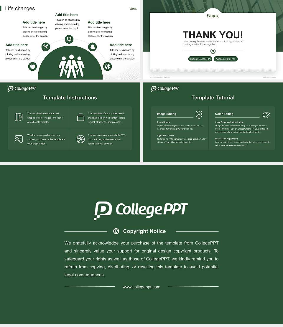 Webber International University National Scholarship Defense PPT Template16:9 ratio PPT effect preview image4