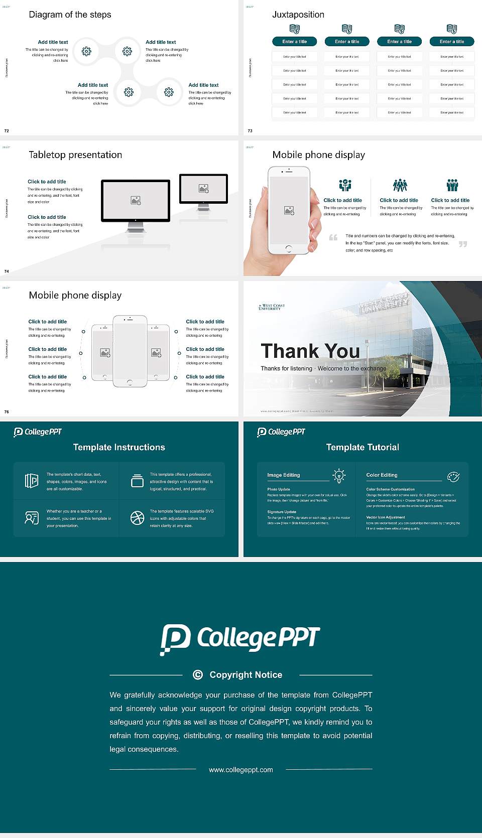 West Coast University-Miami Competition/Entrepreneurship Contest PPT Template16:9 ratio PPT effect preview image9