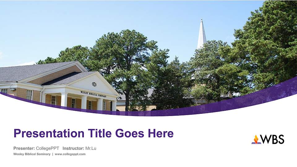 Wesley Biblical Seminary Course/Courseware Creation PPT Template16:9 ratio PPT effect preview image