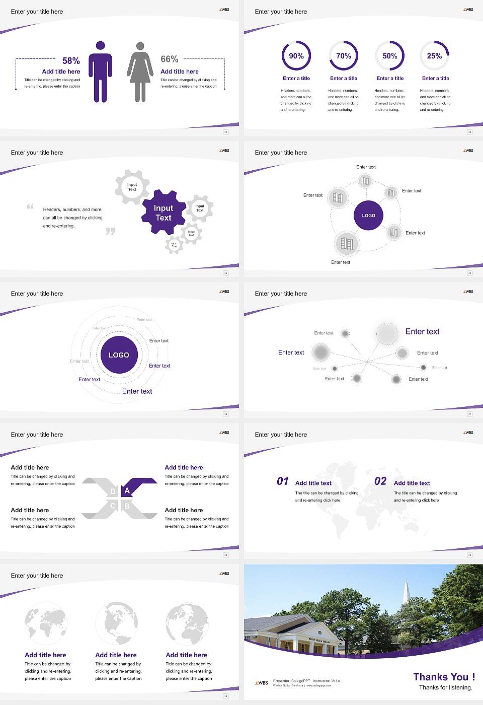 Wesley Biblical Seminary Course/Courseware Creation PPT Template16:9 ratio PPT effect preview image4