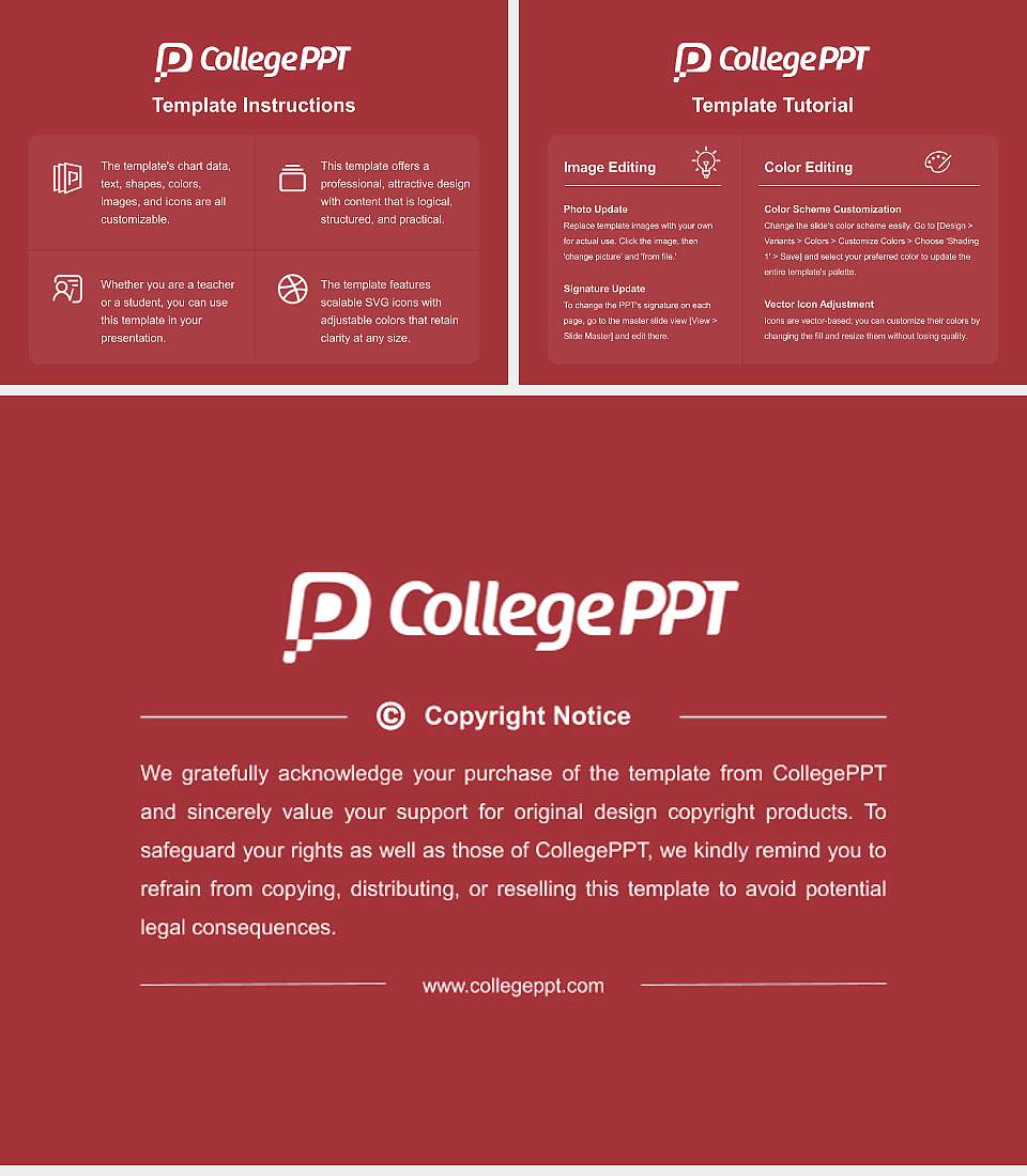 Washington & Jefferson College Course/Courseware Creation PPT Template4:3 ratio PPT effect preview image5