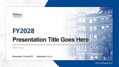 Webster University Academic Presentation/Research Findings Report PPT Template