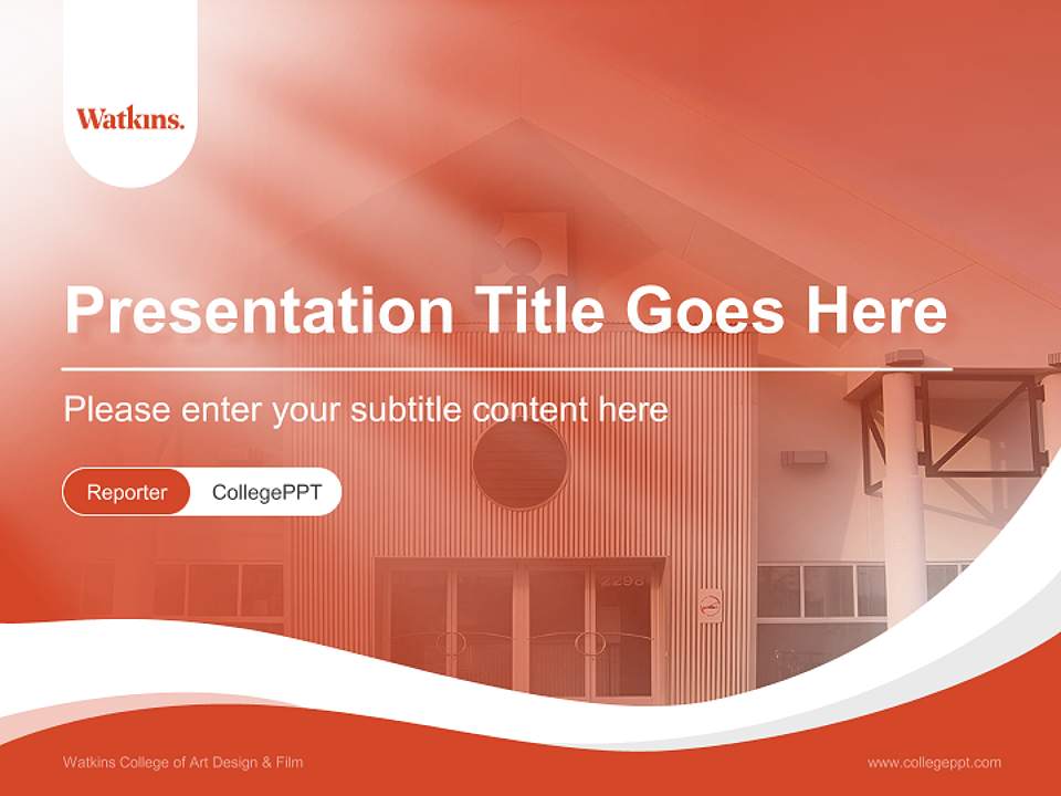 Watkins College of Art Design & Film Lecture Sharing and Networking Event PPT Template4:3 ratio PPT effect preview image4