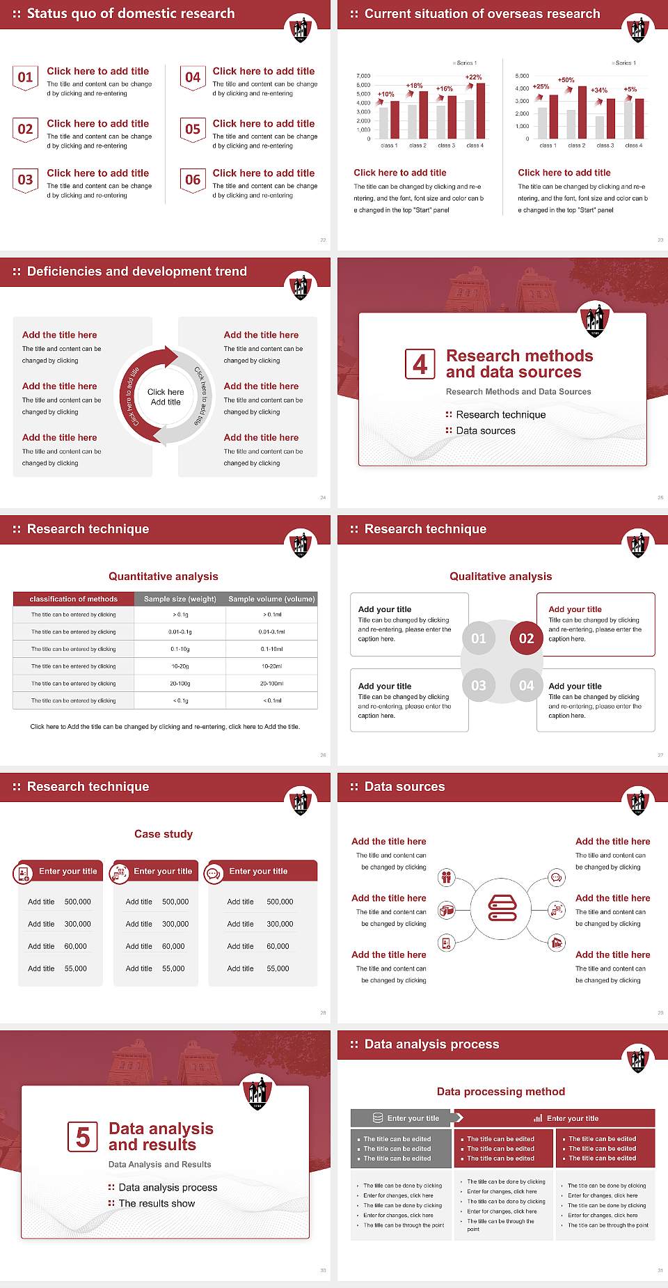 Washington & Jefferson College Graduation Thesis Defense PPT Template4:3 ratio PPT effect preview image4