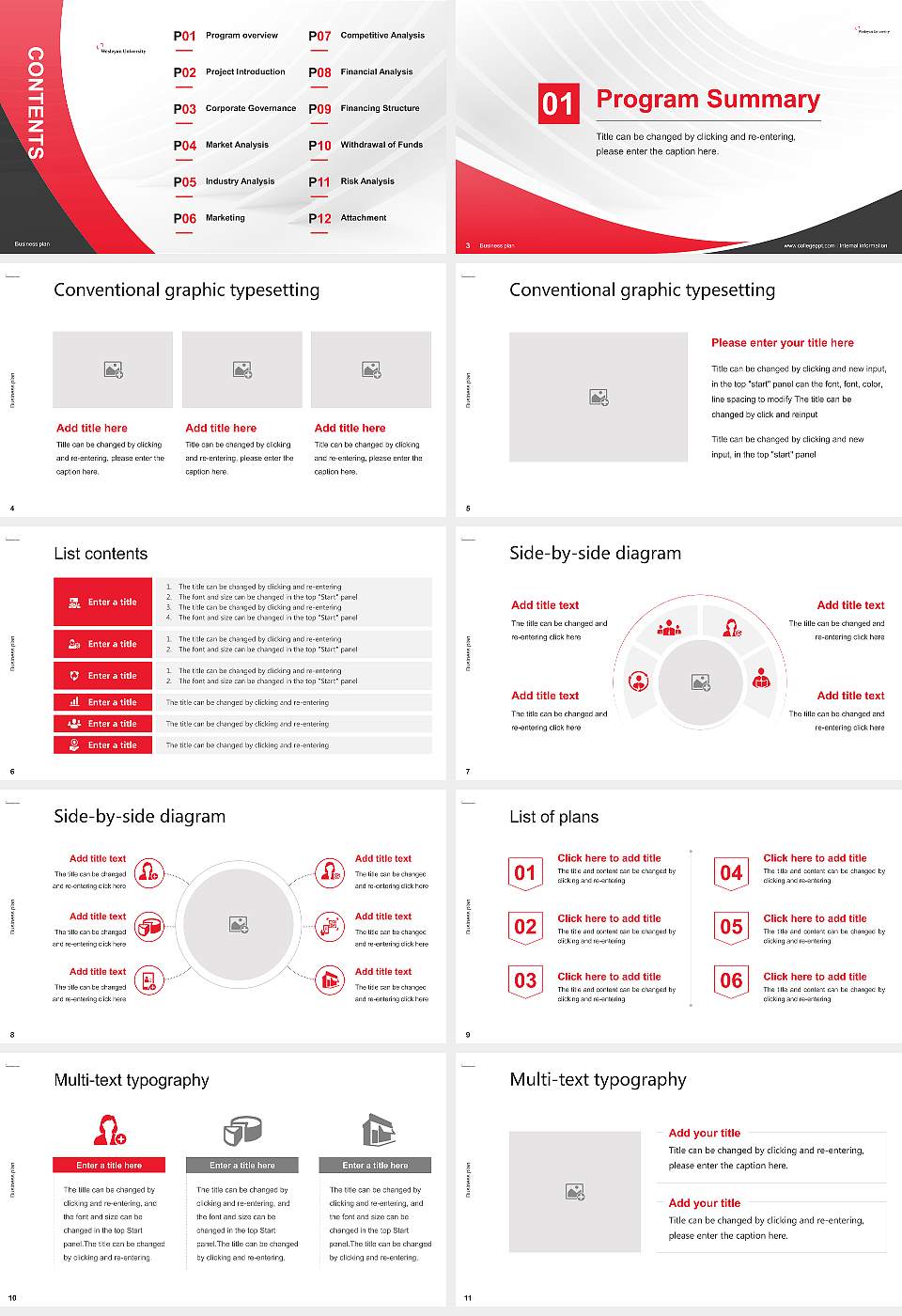 Wesleyan University Competition/Entrepreneurship Contest PPT Template16:9 ratio PPT effect preview image2