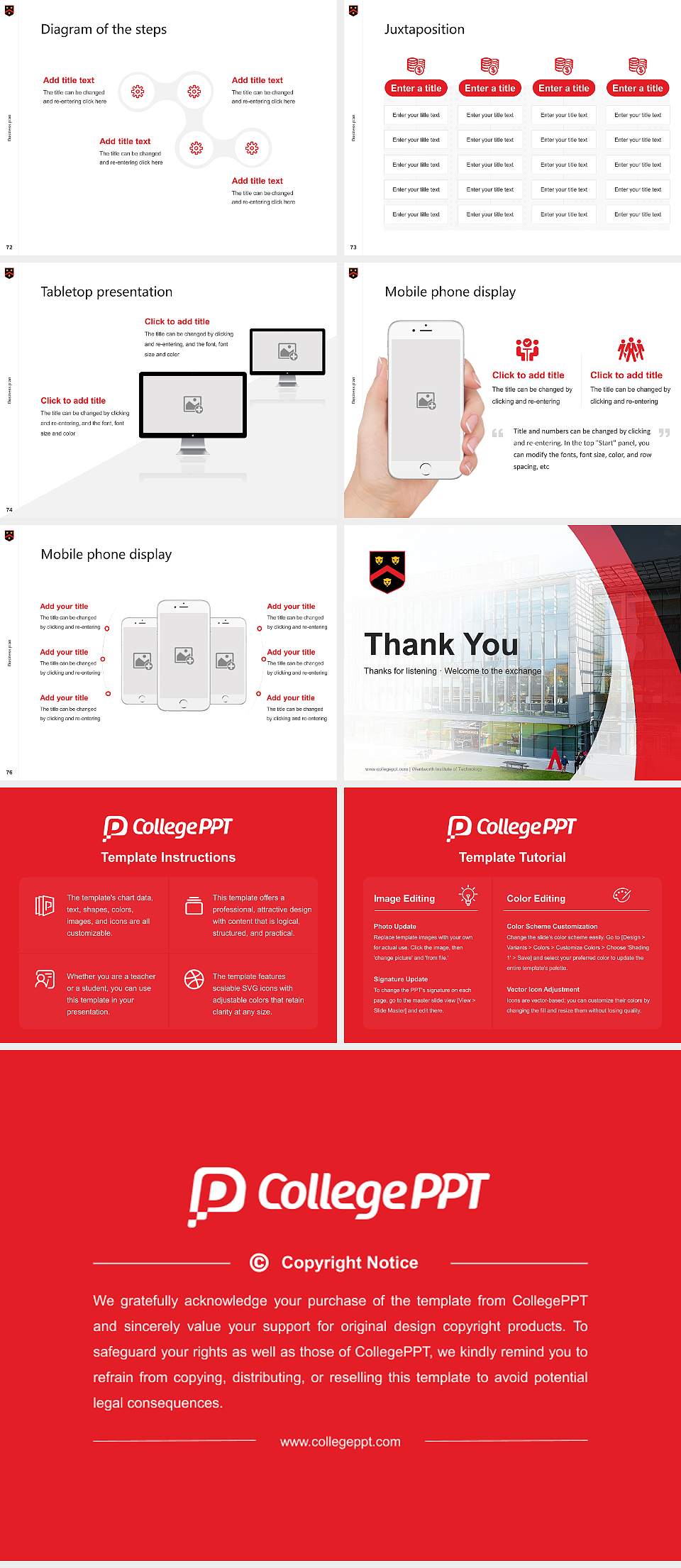 Wentworth Institute of Technology Competition/Entrepreneurship Contest PPT Template4:3 ratio PPT effect preview image9