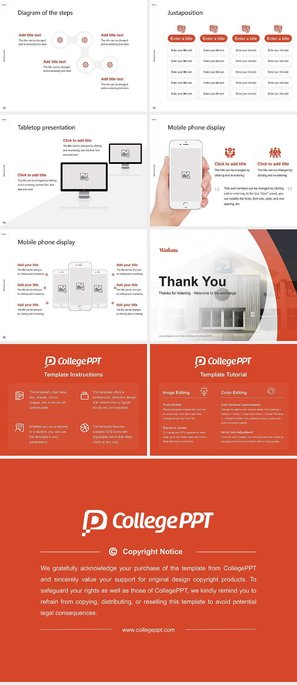 Watkins College of Art Design & Film Competition/Entrepreneurship Contest PPT Template4:3 ratio PPT effect preview image9