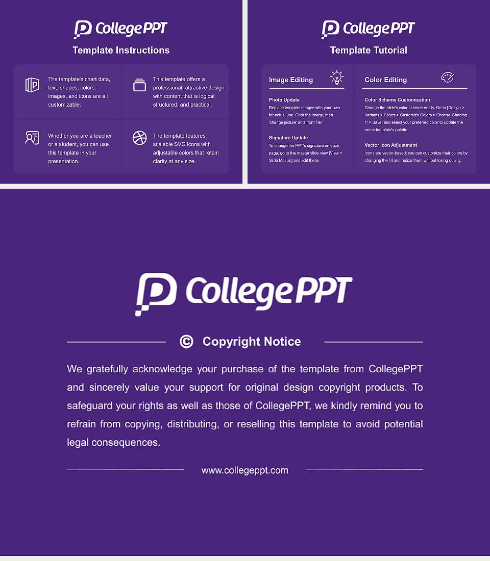 Wesleyan College Course/Courseware Creation PPT Template4:3 ratio PPT effect preview image5