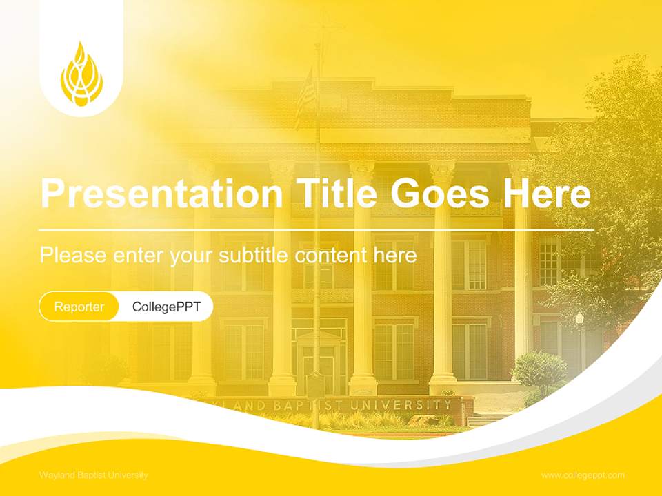 Wayland Baptist University Lecture Sharing and Networking Event PPT Template4:3 ratio PPT effect preview image4