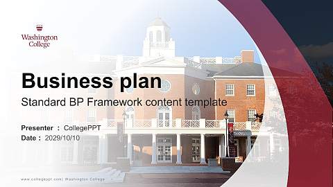 Washington College Competition/Entrepreneurship Contest PPT Template