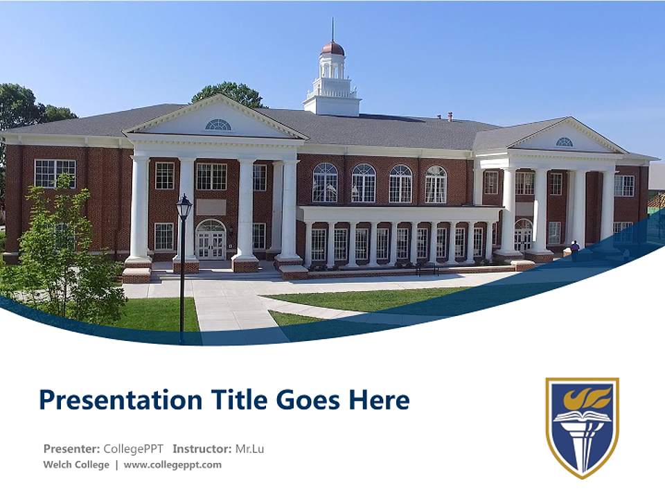 Welch College Course/Courseware Creation PPT Template4:3 ratio PPT effect preview image5
