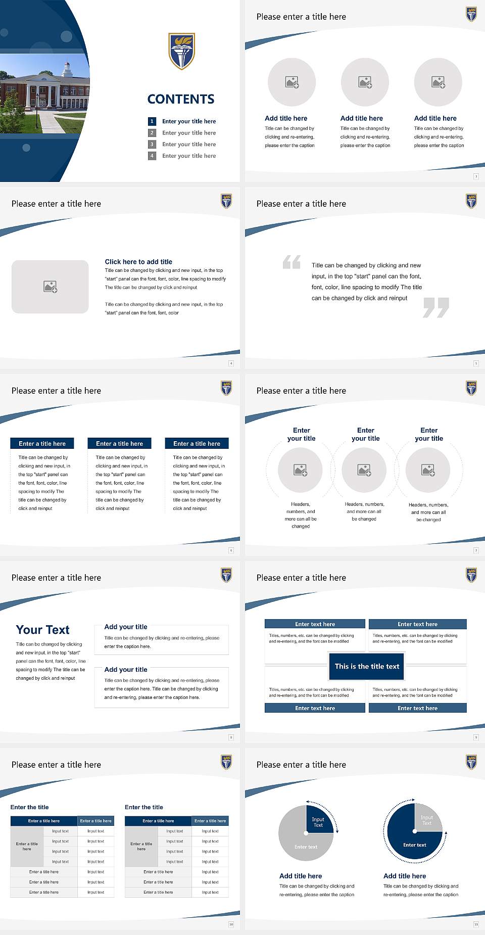 Welch College Course/Courseware Creation PPT Template4:3 ratio PPT effect preview image2