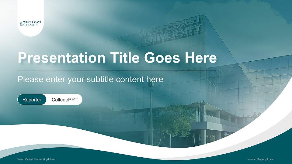 West Coast University-Miami Lecture Sharing and Networking Event PPT Template16:9 ratio PPT effect preview image1