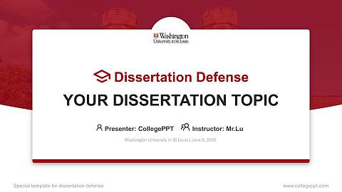 Washington University in St Louis Graduation Thesis Defense PPT Template
