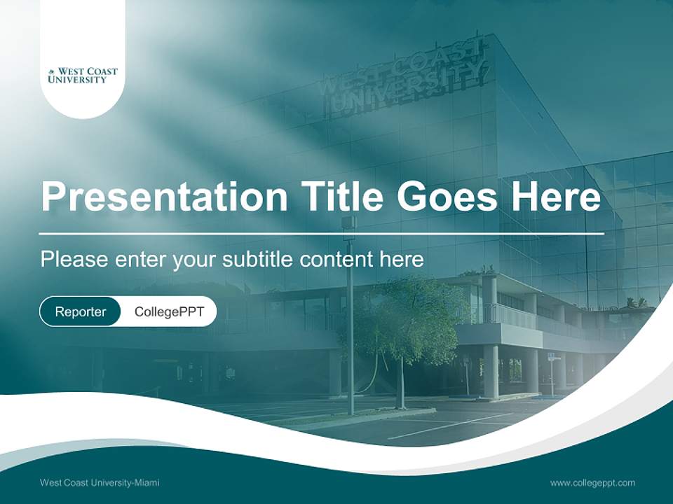 West Coast University-Miami Lecture Sharing and Networking Event PPT Template4:3 ratio PPT effect preview image4