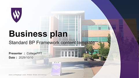 Weber State University Competition/Entrepreneurship Contest PPT Template