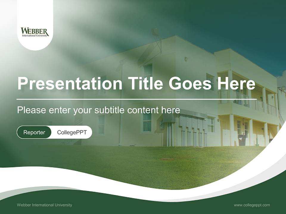 Webber International University Lecture Sharing and Networking Event PPT Template4:3 ratio PPT effect preview image4