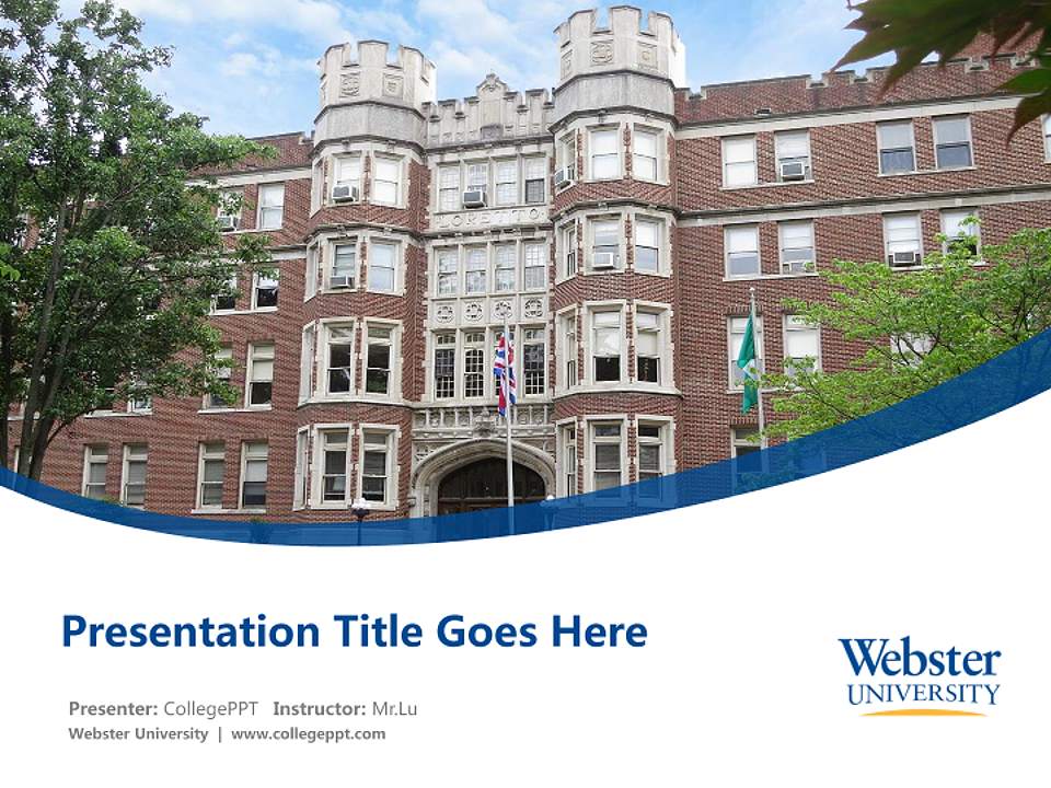 Webster University Course/Courseware Creation PPT Template4:3 ratio PPT effect preview image5