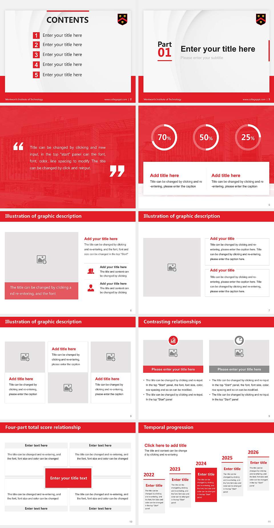 Wentworth Institute of Technology Thesis Proposal/Graduation Defense PPT Template4:3 ratio PPT effect preview image2