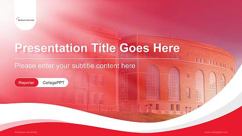 Wesleyan University Lecture Sharing and Networking Event PPT Template