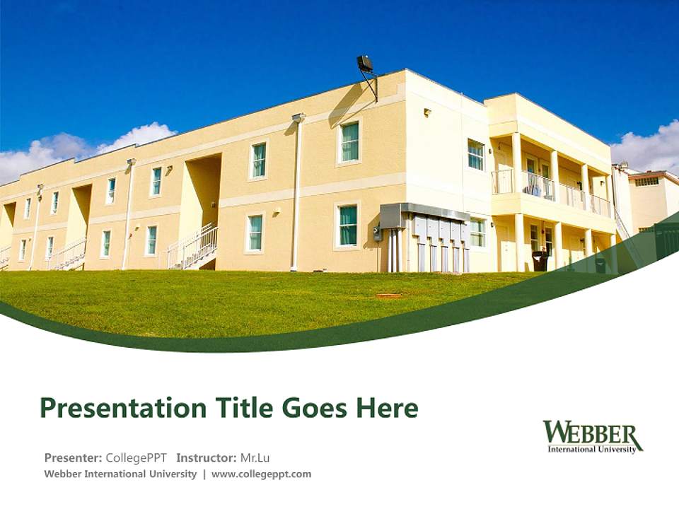 Webber International University Course/Courseware Creation PPT Template4:3 ratio PPT effect preview image5