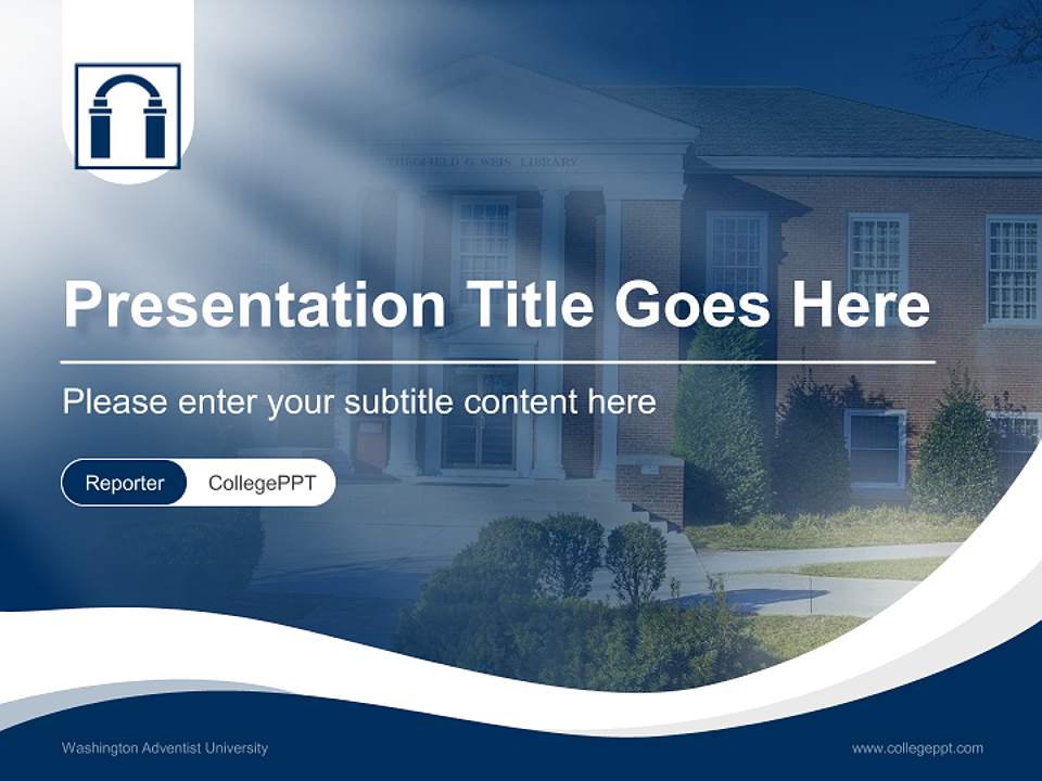 Washington Adventist University Lecture Sharing and Networking Event PPT Template4:3 ratio PPT effect preview image4