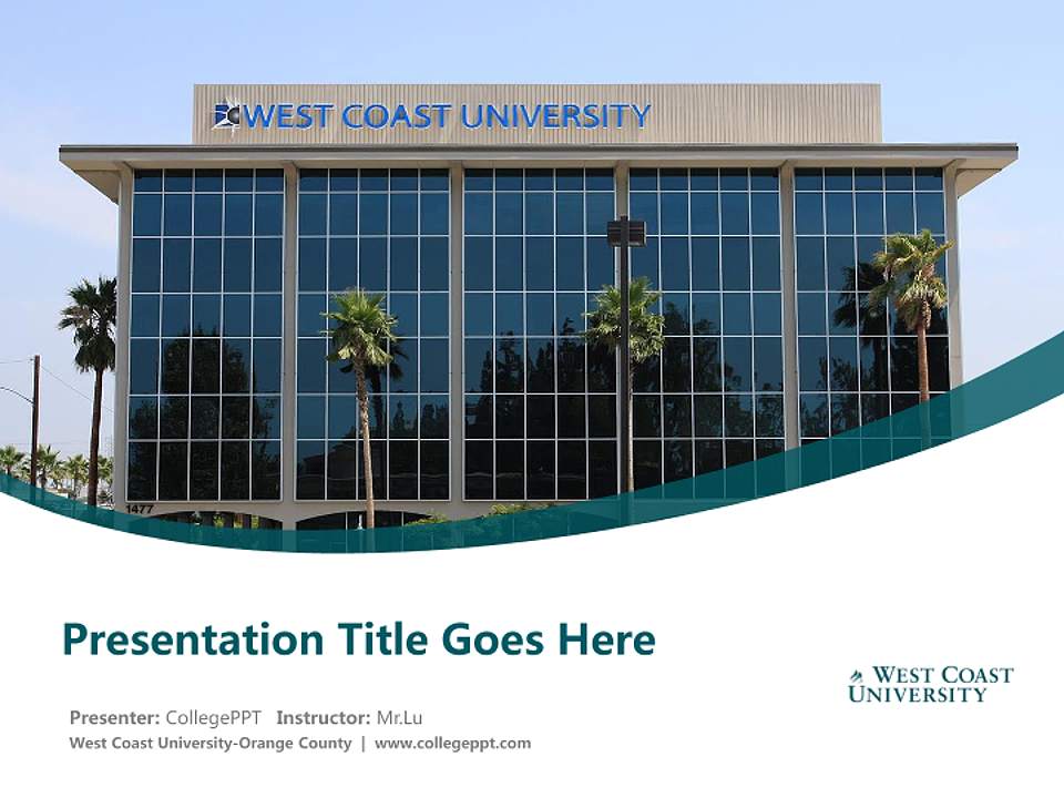 West Coast University-Orange County Course/Courseware Creation PPT Template4:3 ratio PPT effect preview image5