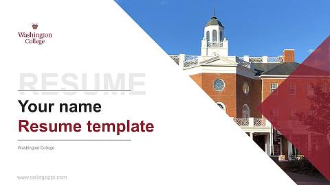 Washington College Resume PPT Template