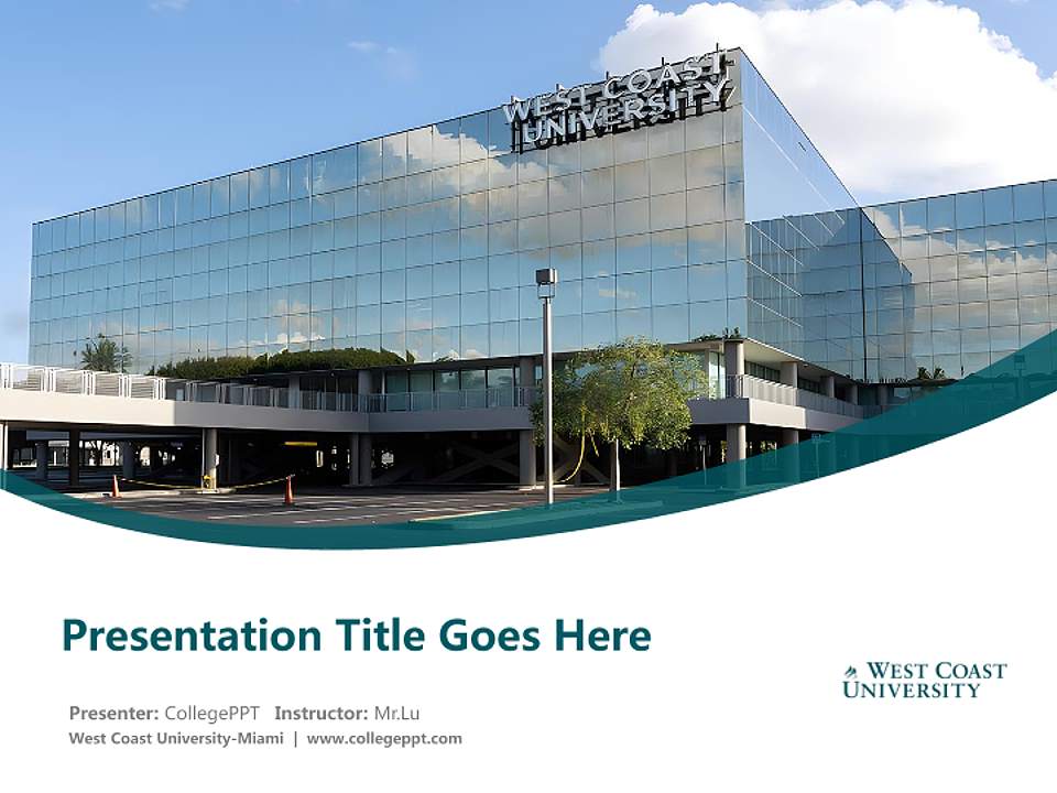 West Coast University-Miami Course/Courseware Creation PPT Template4:3 ratio PPT effect preview image5