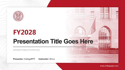 Weill Medical College of Cornell University Academic Presentation/Research Findings Report PPT Template