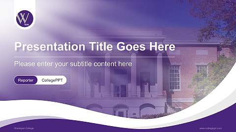 Wesleyan College Lecture Sharing and Networking Event PPT Template