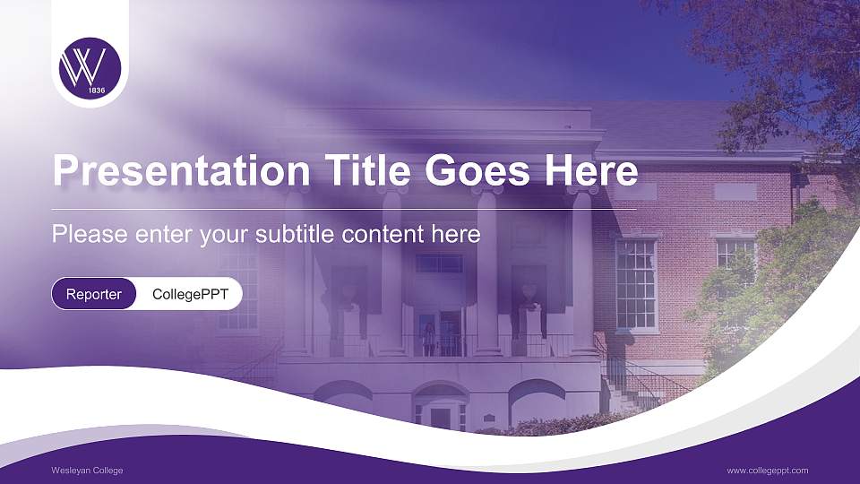Wesleyan College Lecture Sharing and Networking Event PPT Template16:9 ratio PPT effect preview image1