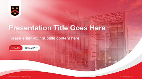 Wentworth Institute of Technology Lecture Sharing and Networking Event PPT Template