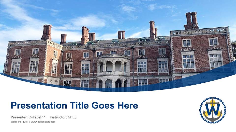 Webb Institute Course/Courseware Creation PPT Template16:9 ratio PPT effect preview image