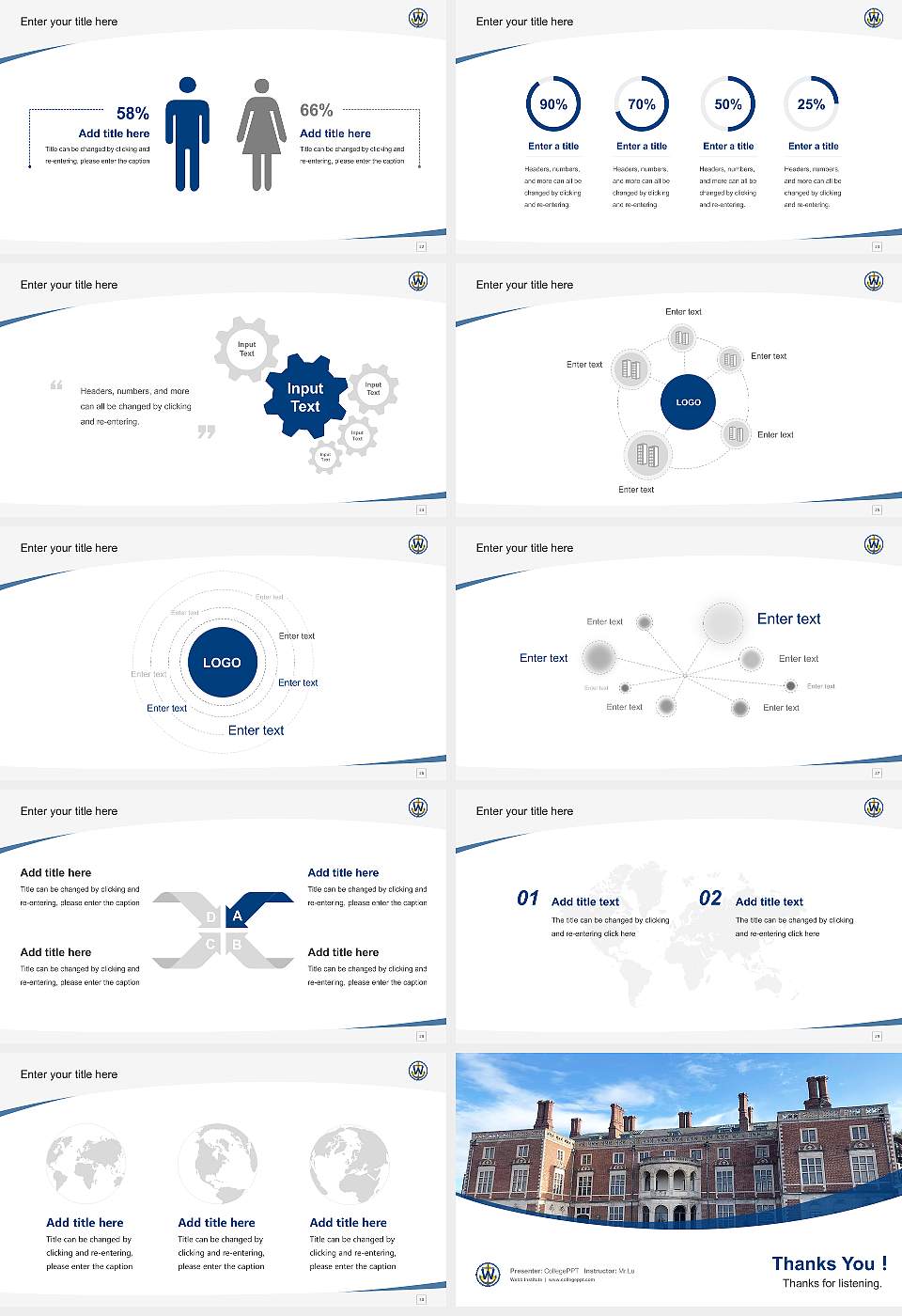 Webb Institute Course/Courseware Creation PPT Template16:9 ratio PPT effect preview image4