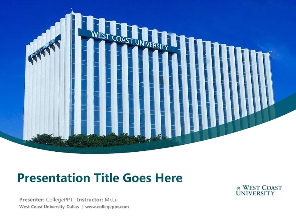 West Coast University-Dallas Course/Courseware Creation PPT Template4:3 ratio PPT effect preview image5